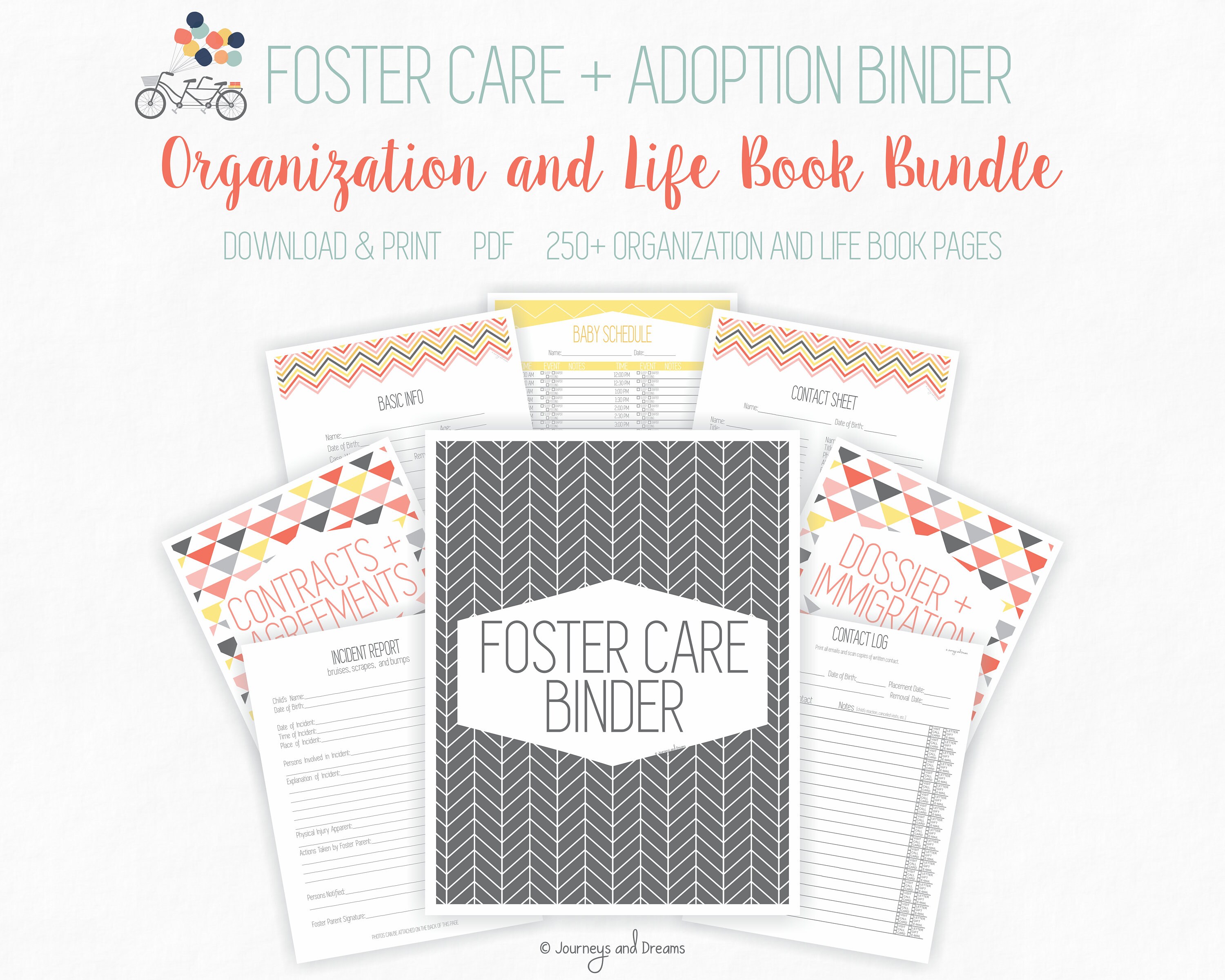Foster Care / Adoption Bundle Binder . 250 Pages . 8.5 X 11 in ...