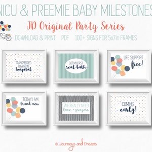 NICU, Preemie, Foster/adoptive Baby Milestone Signs . 100+ Signs . 5x7 ...