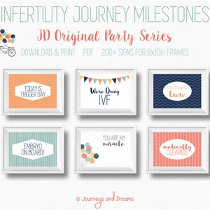 IVF / In-Virto / IUI / ART / Pregnancy Signs . 200 Signs . 8x10 . Photo Prop . Printable . Digital Download . Original Party Series image 1