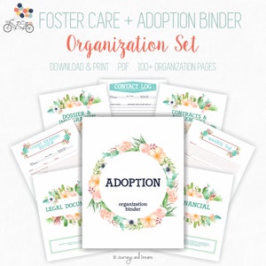 Foster Care / Adoption Organization Binder . 100 Pages . 8.5 x 11 in . Printable . DIGITAL DOWNLOAD . Cacti and Succulents Series image 6