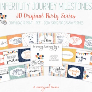 IVF / In-Virto / IUI / ART / Pregnancy Signs . 200+ Signs! . 3.5x5 . Photo Prop . Printable . Digital Download . Original Party Series