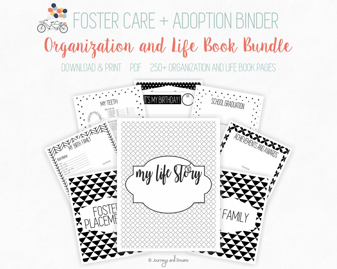 Foster Care / Adoption Bundle Binder . 250+ Pages! . 8.5 X 11 in ...