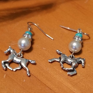 Western horse earrings,  cowgirl earrings,  western jewelry