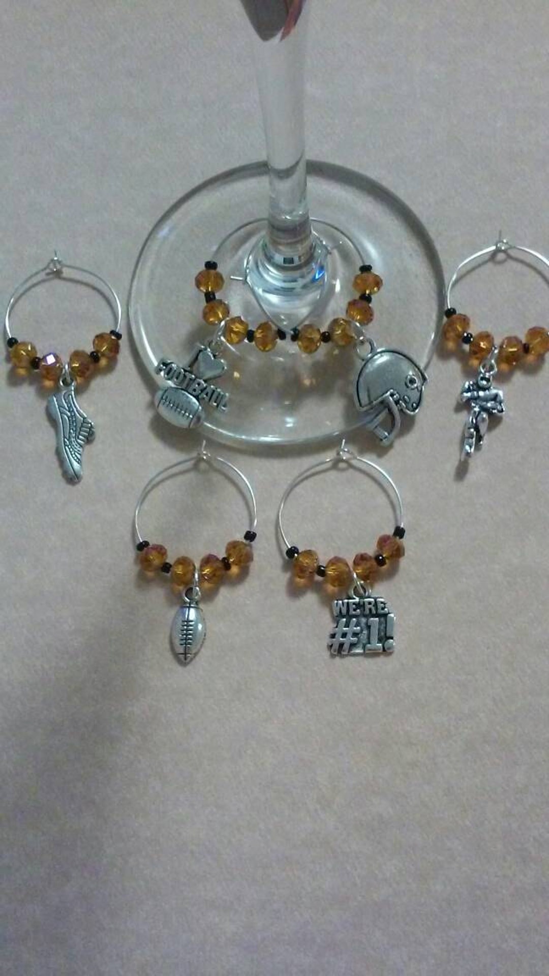 Cabilock 6 Anillos Para Copas De Vino: Identificadores De Boda En Zinc, Surtidos, Para Fiestas Y Whiskys