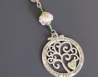 Mothers day gift, rearview mirror suncatcher, ornament, car accessories, tree ornament,  gifts for mom, dragonfly charm