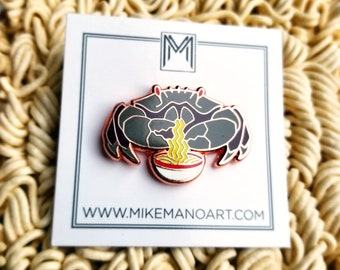 Ramen Crab Enamel Pin