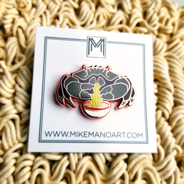 Ramen Crab Enamel Pin