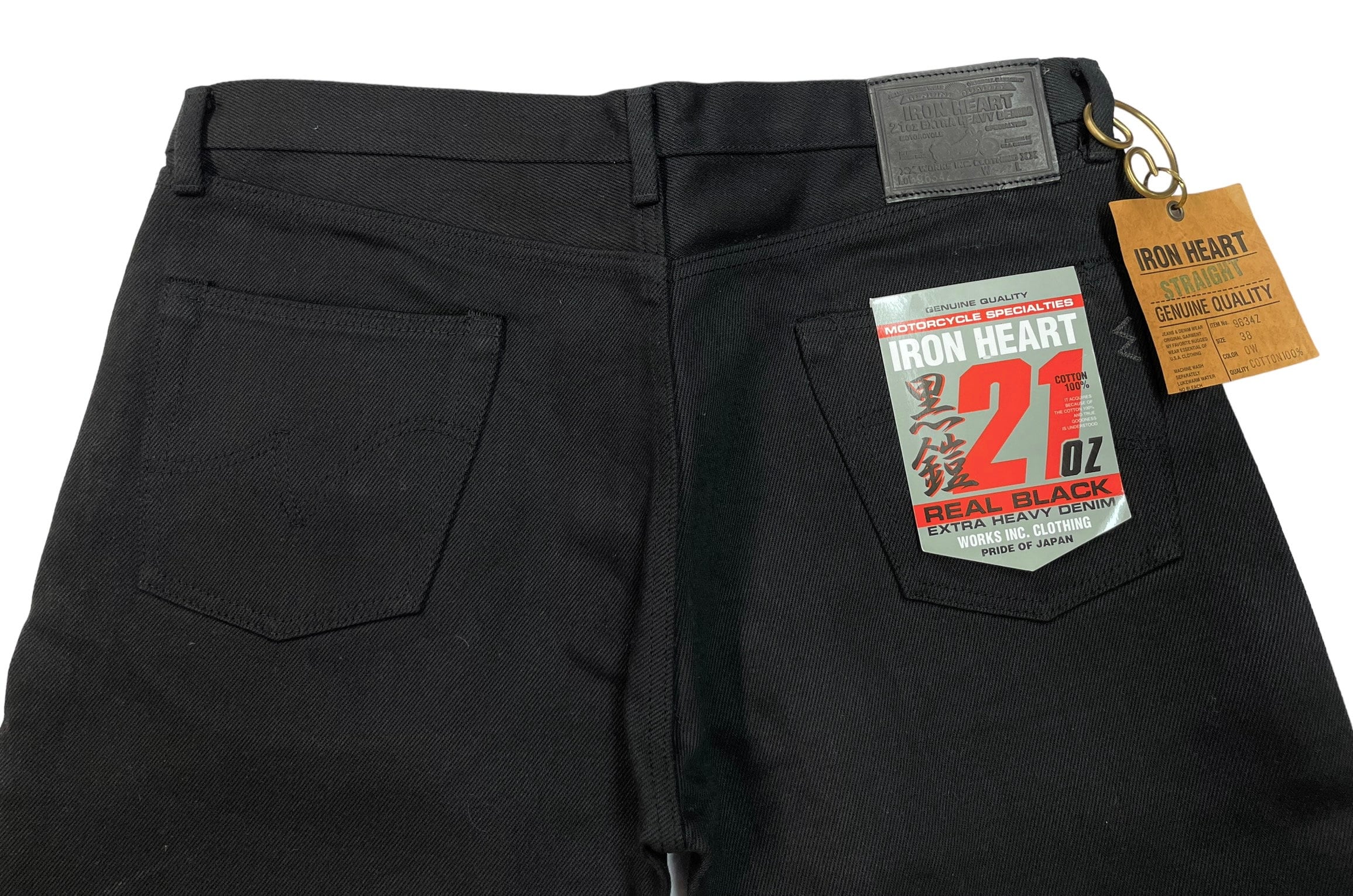 Deadstock IRON HEART Heavy Denim Motorcycle Jeans 38 X 34 ~ 9634Z