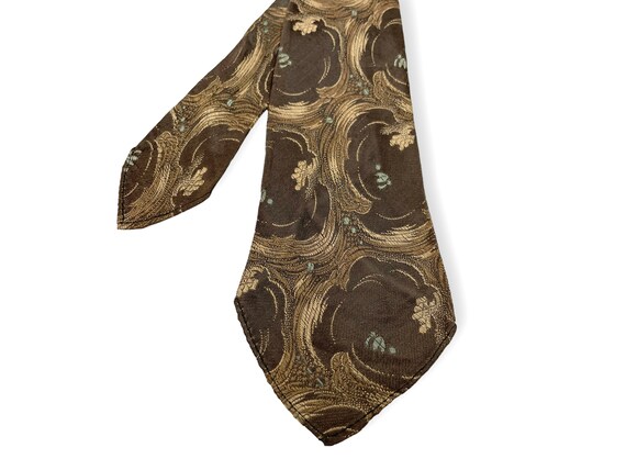 Vintage 1930s Brocade Silk Tie Cravat - image 1