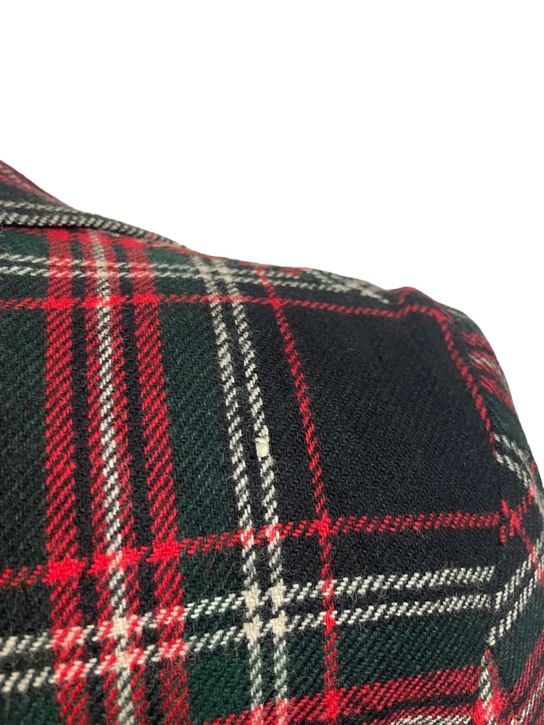 Vintage 1970s Plaid Wool Sport Jacket 36 R Scottish Tartan image 7