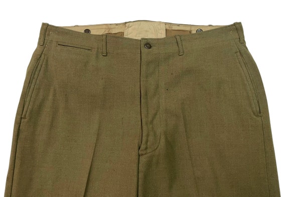 Vintage 1940s US Army Wool Trousers MODIFIED :) Measure 39 X Vintage 1940s US Army Wool Trousers MODIFIED :) Measure 39 X