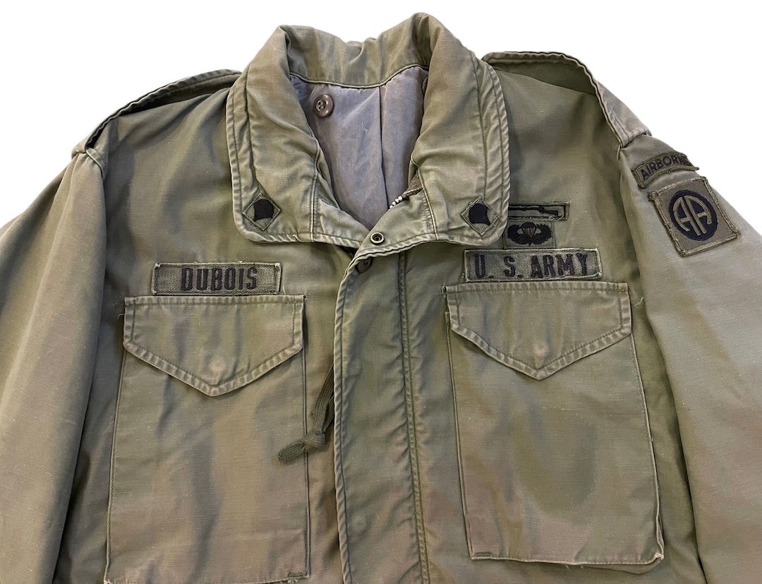 Vintage 1968 M65 Army Jacket 82nd Airborne Combat Patches Sz S Coat Etsy UK
