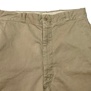 Vintage 1950s Era US Army Khaki Trousers measure 30 x 31 ~ type 1 pants