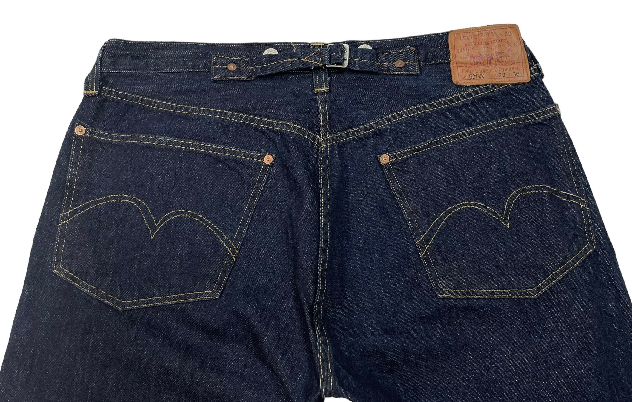 LVC Levi’s Vintage Clothing 501XX 1933 Cinch Back Selvedge Denim Jeans  34X34 USA