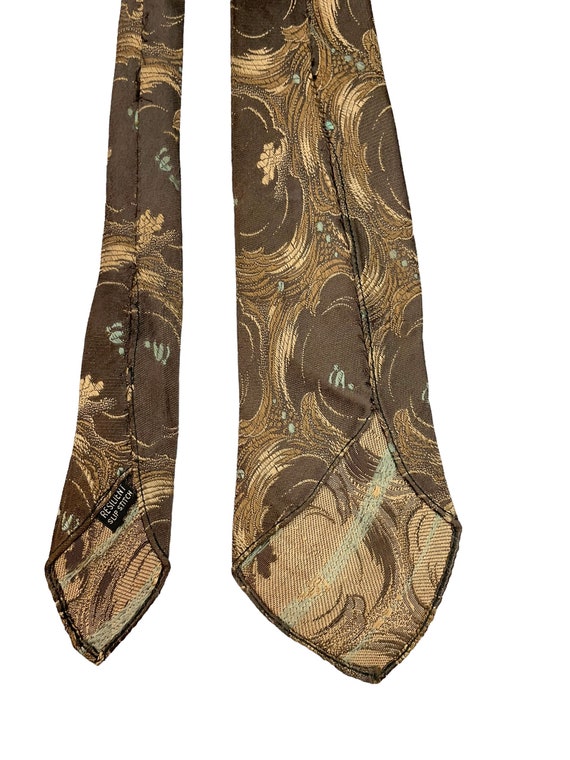 Vintage 1930s Brocade Silk Tie Cravat - image 4