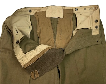 Vintage 1940s US Army Wool Trousers MODIFIED :) Measure 39 X Vintage 1940s US Army Wool Trousers MODIFIED :) Measure 39 X