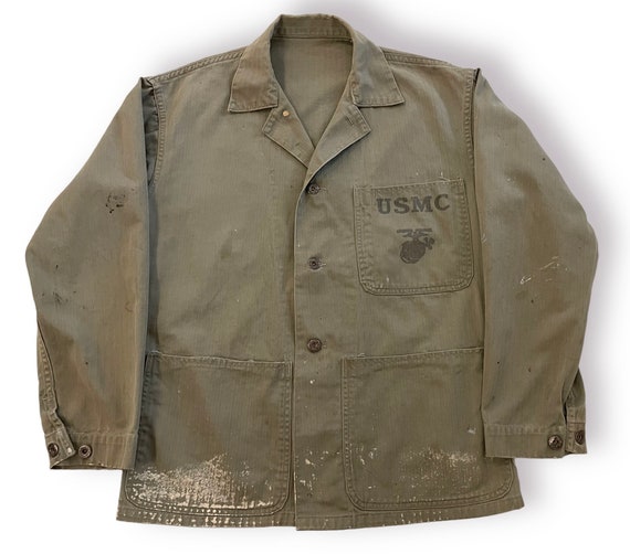 40's USMC P-41 HBT Jacket 1940's Vintage 38 from Japan USED