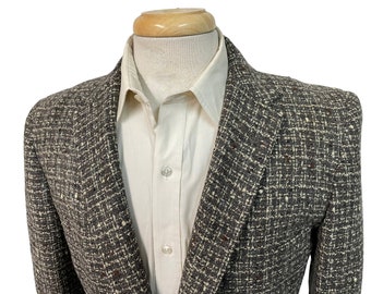 Vintage 1950s Atomic Fleck Tweed Sport Coat 38 R Jacket Blazer ~ Rockabilly