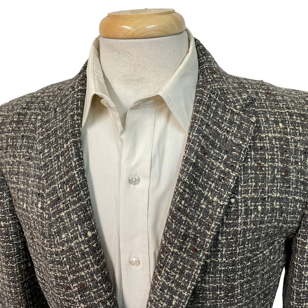 Veste Vintage Années 50 Val-Mead Marron Taille 38 - Style Rockabilly Atomic Fleck