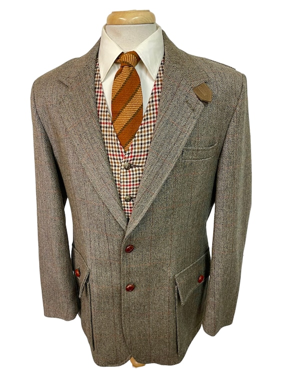 Vintage MINTY Orvis Tweed Norfolk Hunting Suit Be… - image 2