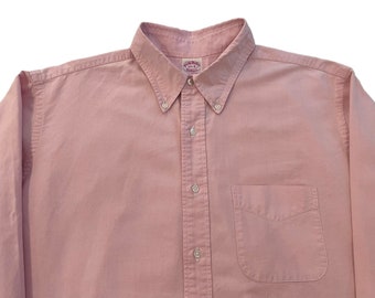 Vintage Brooks Brothers USA Made Pink Oxford Shirt XL ~ 17.5 - 5