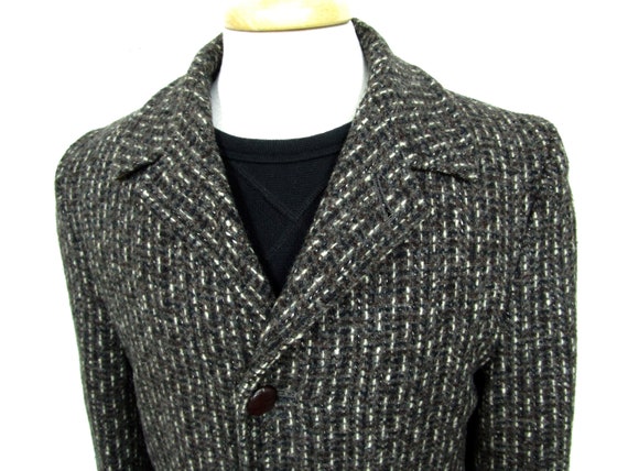Vintage 1950s Atomic Fleck Car Coat M ~ ROCKABILLY
