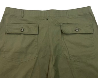 Vintage Deadstock US Army OG507 Cotton Blend Pants ~ measure 43 x 32 ~ NOS Unworn