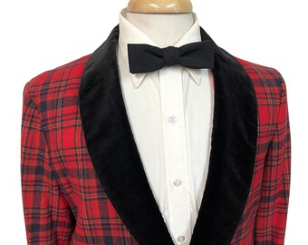 plaid smoking jacket