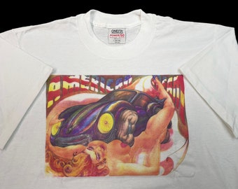 Vintage 1990s Muscle Car Naked Women "American Dream" T Shirt sz L