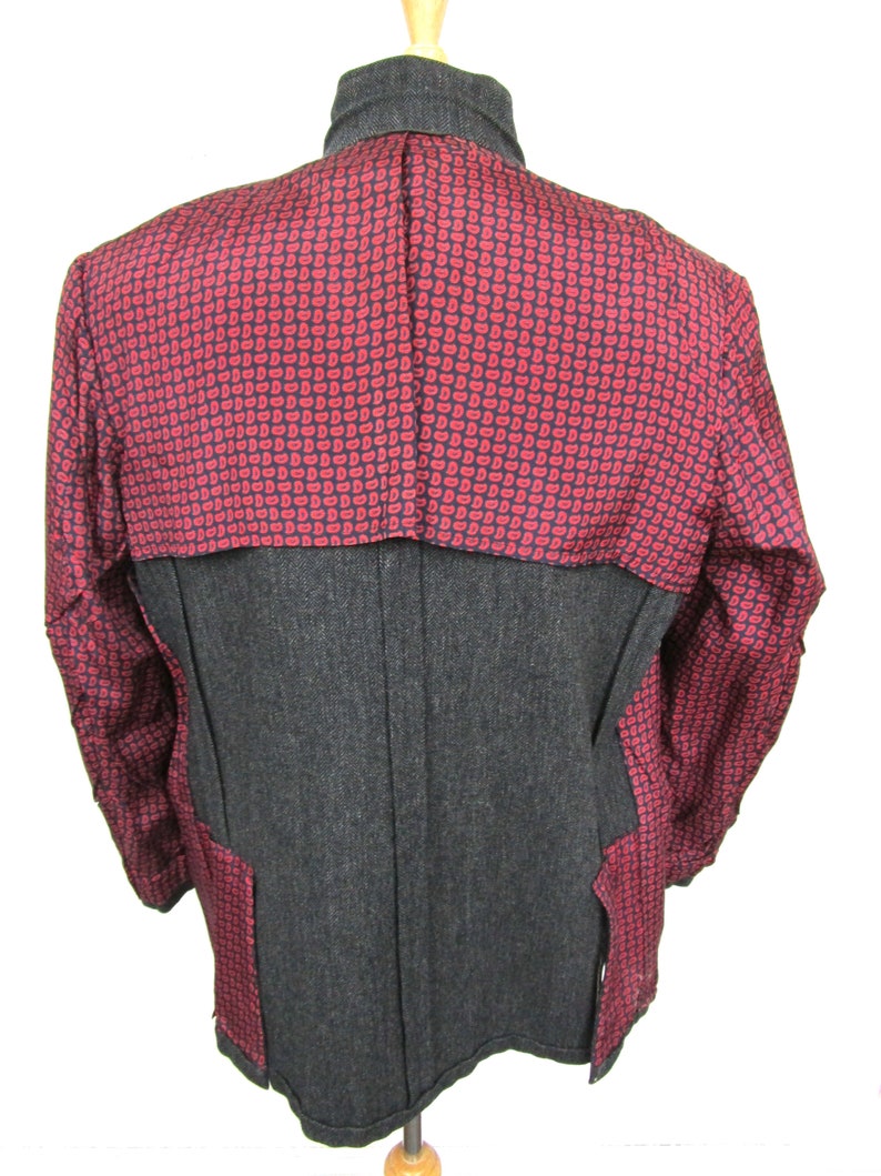 Vintage 1960s Herringbone Tweed CHINSTRAP Blazer 42 R ~ jacket sport coat
