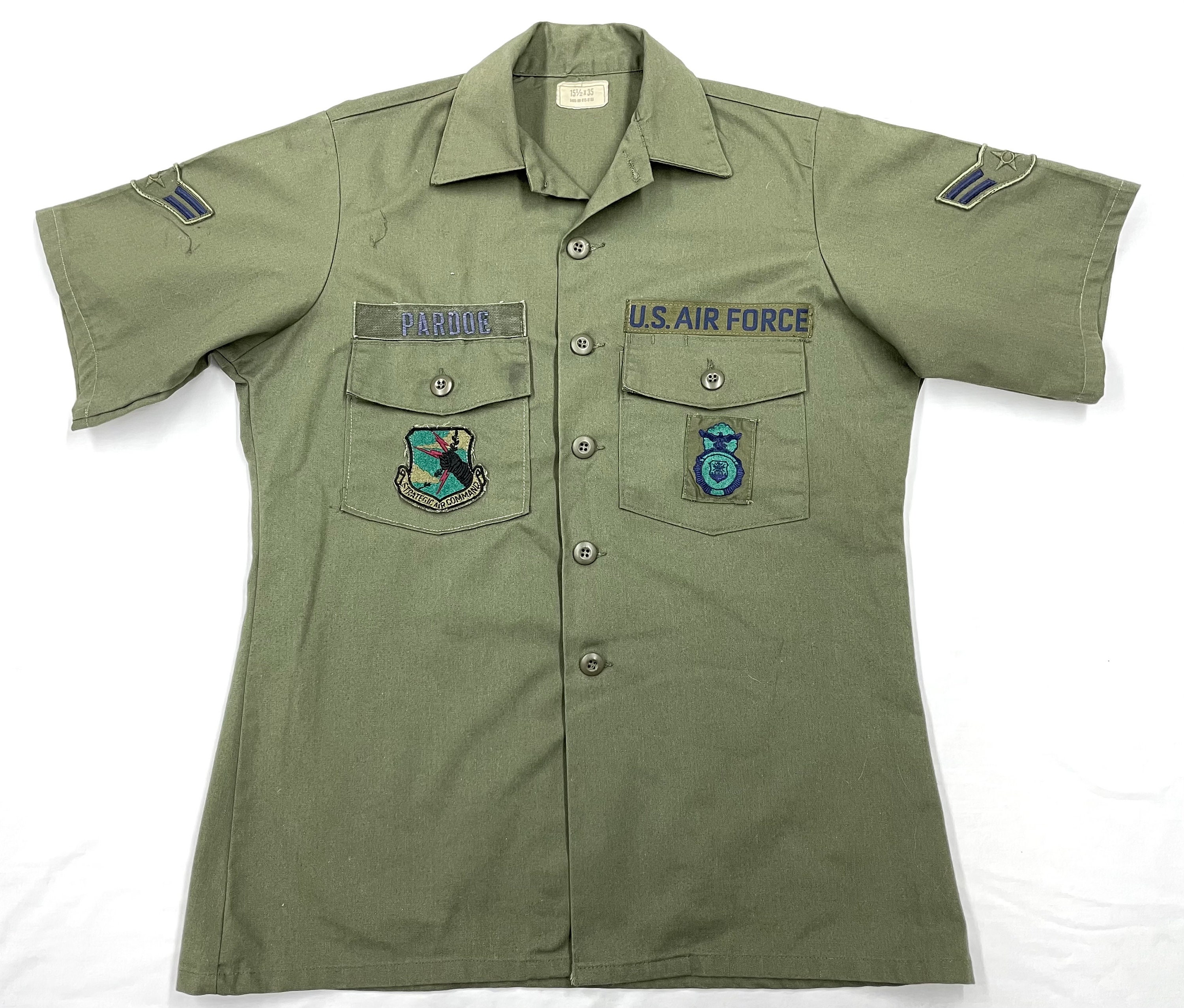 Vintage Us Air Force Shirt Sz M Original Patches Og507 Etsy