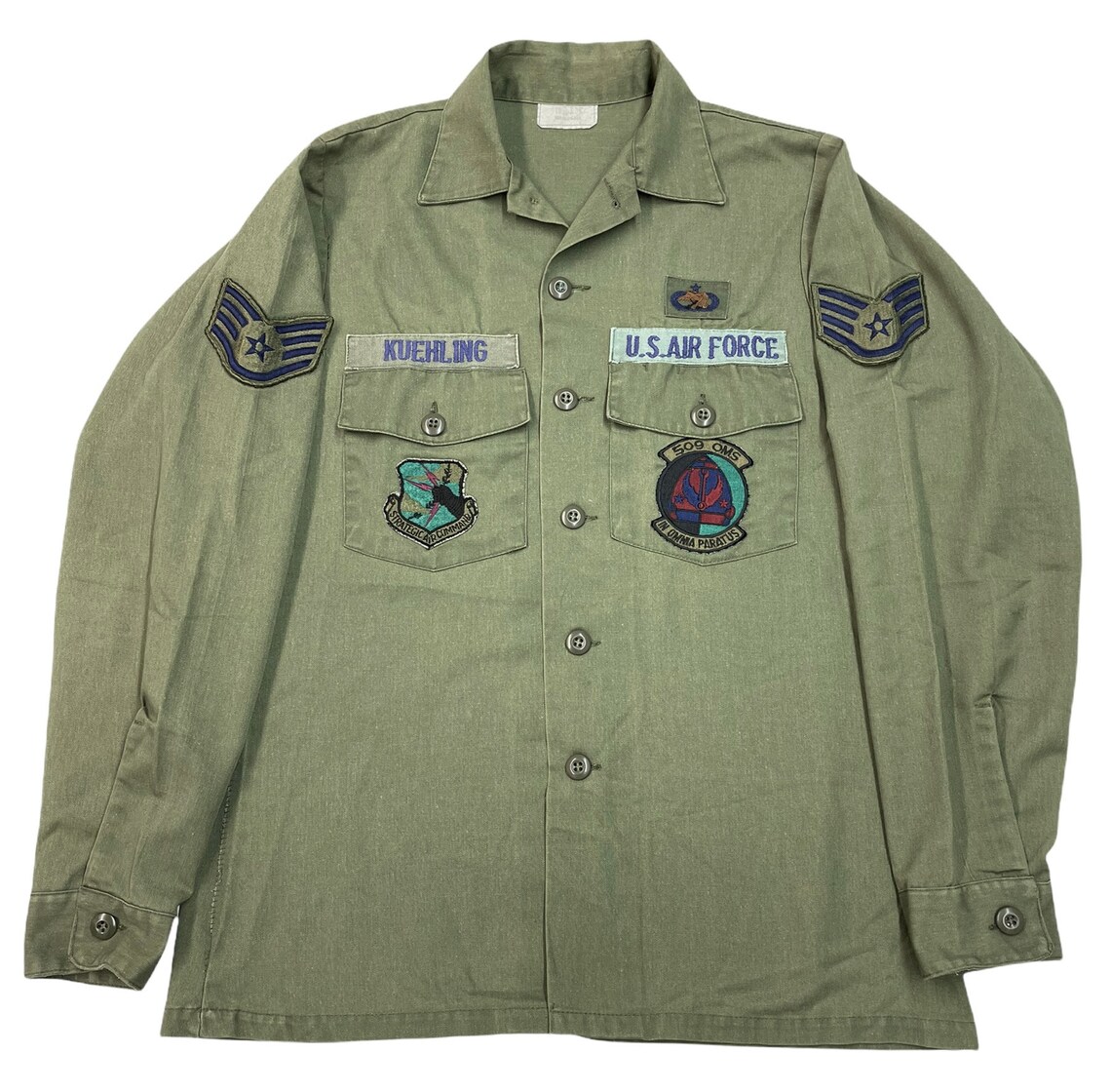 Vintage US Air Force Shirt Sz M Original Patches Og507 | Etsy