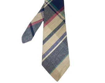 Vintage 1980s GANT Madras Cotton Plaid Tie ~ Ivy Preppy Trad necktie