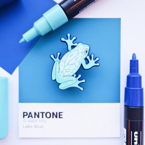 Blue Frog Enamel Pin l Frog l Frog pin l Enamel pin l Bold Beasties