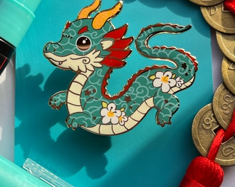 Blue Chinese Dragon Hard Enamel pins | Dragon | Hard Enamel Pins