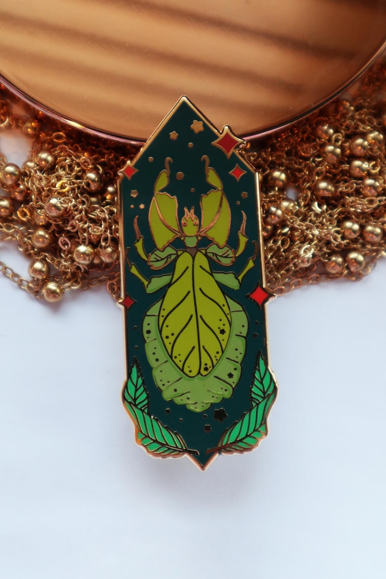 Bad Insect Pin Sacred Beasts Leaf Insect Enamel Pin - Etsy