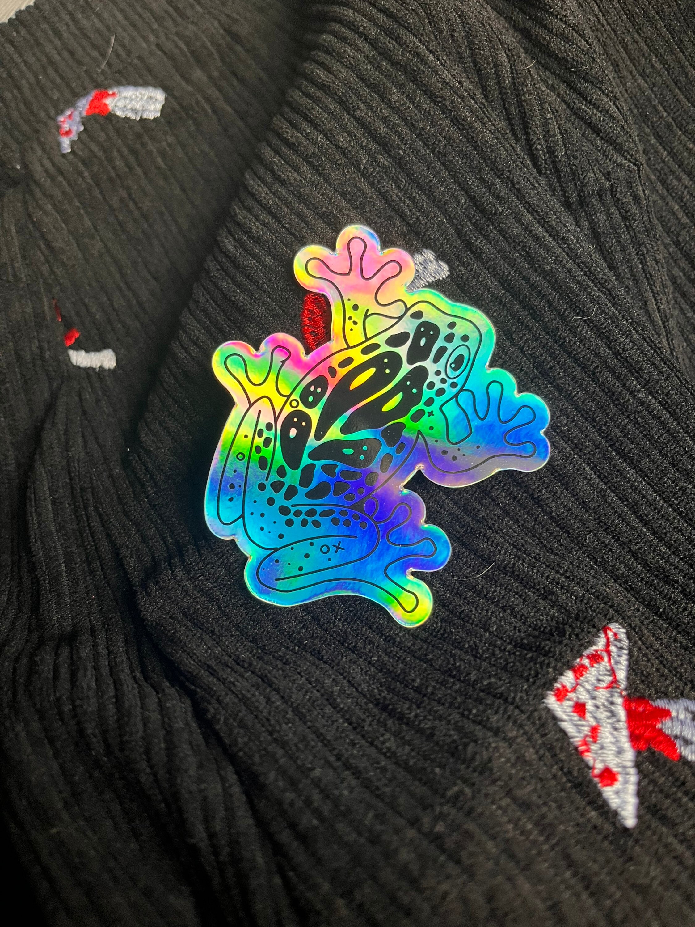 Holographic Frog Gloss Sticker | Die Cut Sticker | Holographic Stickers ...