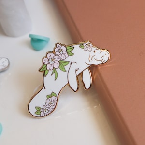 Chunky Manatee Hard Enamel pins | Manatee | Hard Enamel Pins