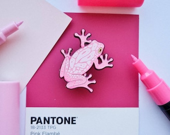 Pink Frog Enamel Pin l Frog l Frog pin l Enamel pin l Bold Beasties