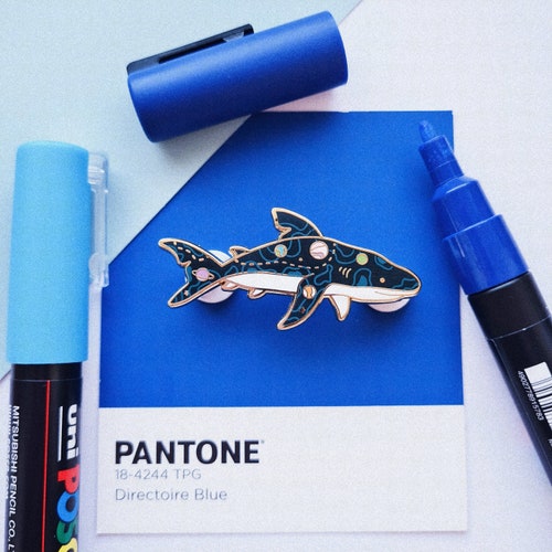 Galactic Great White Shark pin