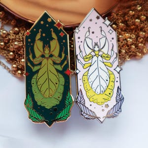 Sacred Beasts Leaf Insect Enamel Pin