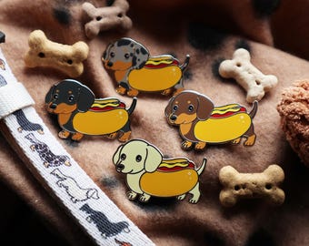 Mini Dachshund Sausage Dog Enamel Pin