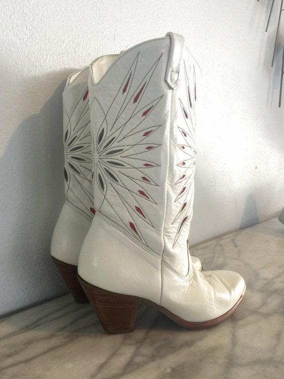 White Dingo Women's Cowboy Boots Red Blue Starburs