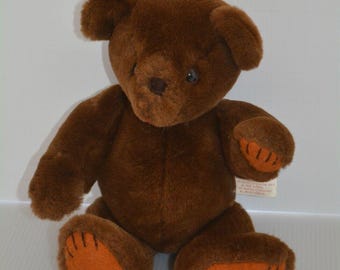vintage 1985 Jean Steele Kent Collectibles peluche ours en peluche marron 11 po.