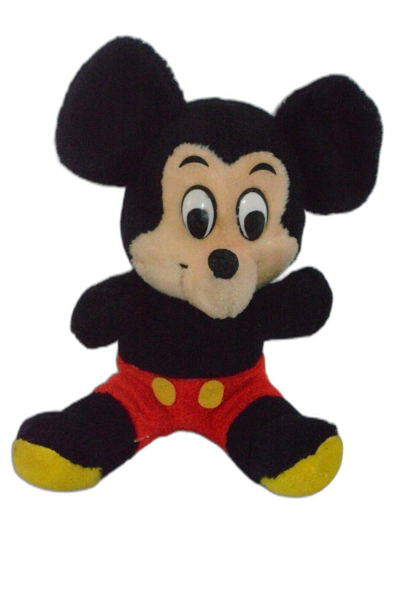 Vintage 80's Disney Mickey Mouse Plush Stuffed Animal Doll Toy 12" Knickerbocker image 1