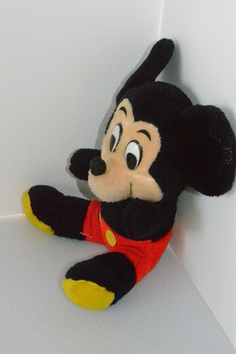Vintage 80's Disney Mickey Mouse Plush Stuffed Animal Doll Toy 12" Knickerbocker image 8