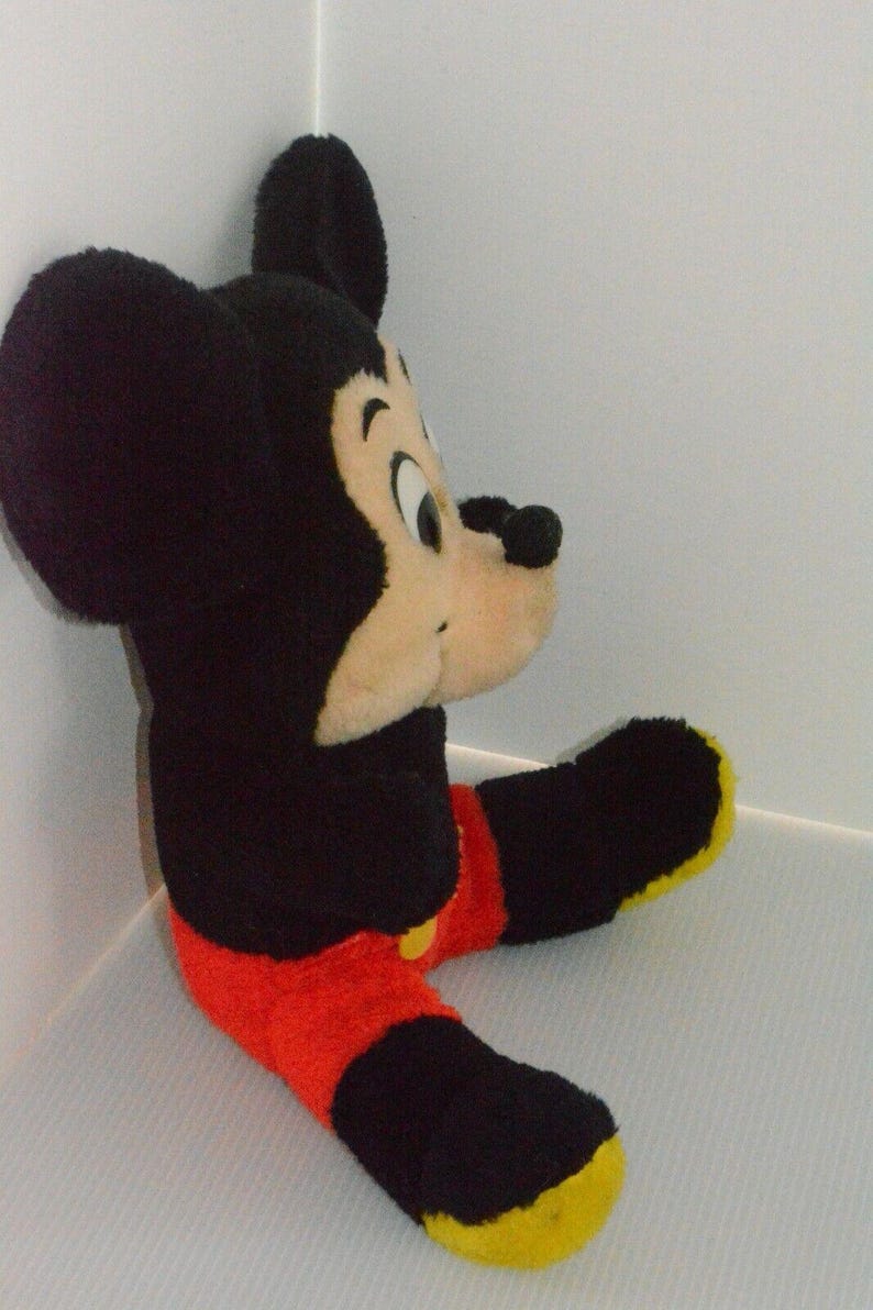 Vintage 80's Disney Mickey Mouse Plush Stuffed Animal Doll Toy 12" Knickerbocker image 7