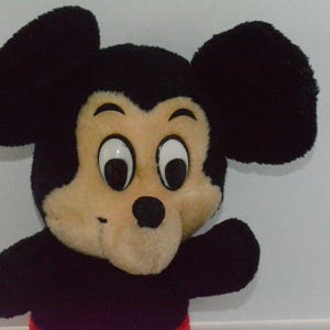 Vintage 80's Disney Mickey Mouse Plush Stuffed Animal Doll Toy 12" Knickerbocker image 4