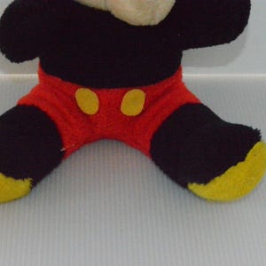 Vintage 80's Disney Mickey Mouse Plush Stuffed Animal Doll Toy 12" Knickerbocker image 3