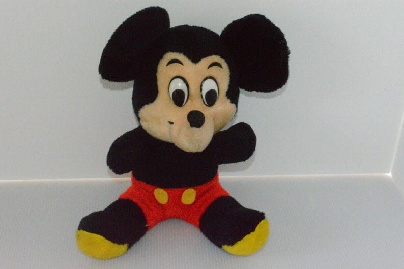 Vintage 80's Disney Mickey Mouse Plush Stuffed Animal Doll Toy 12" Knickerbocker image 2